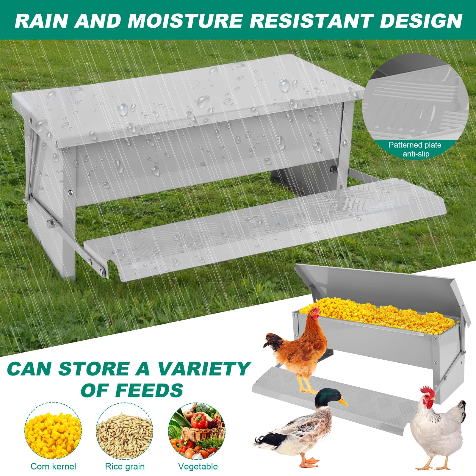 Rat-Proof Treadle Chicken Feeder